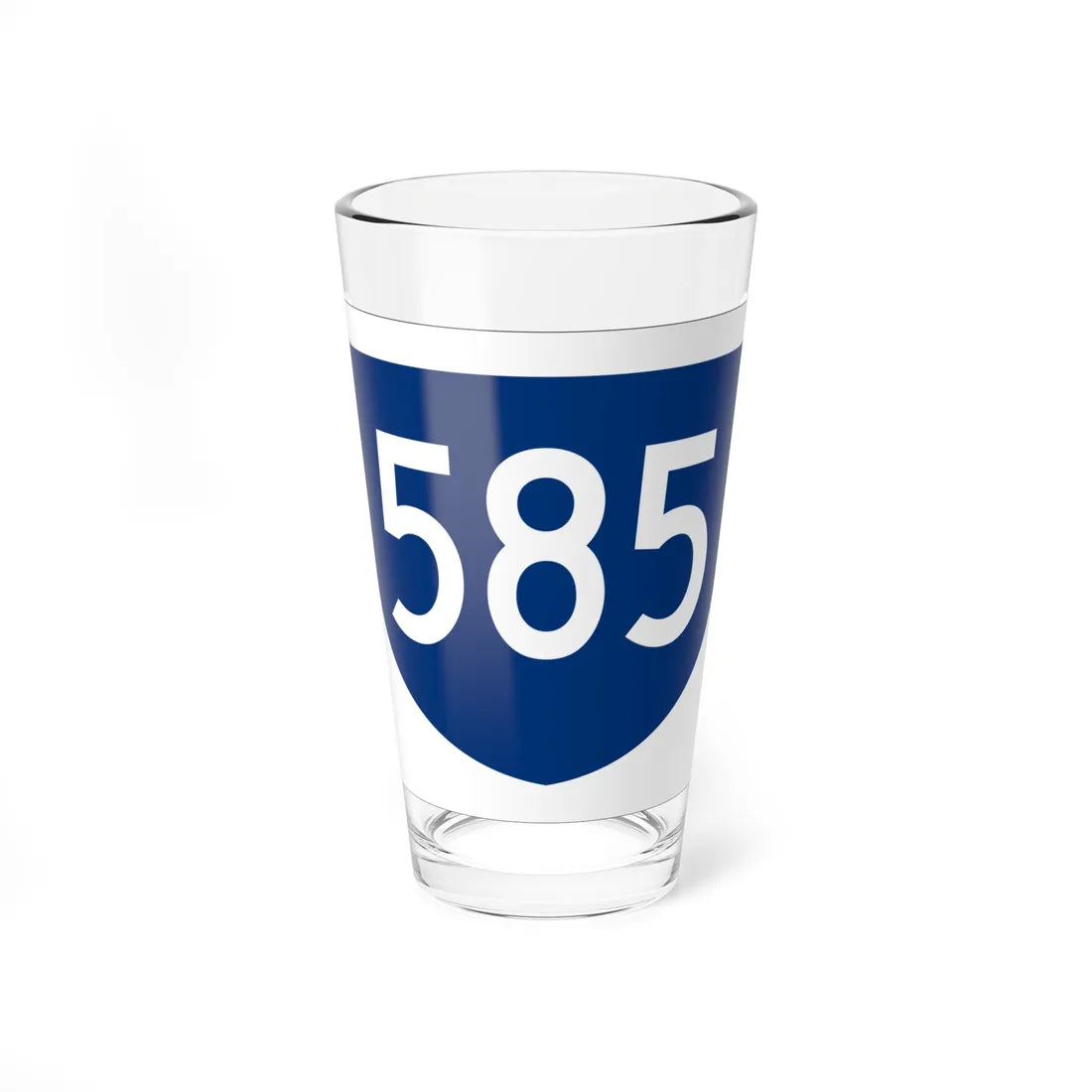 PR primary 585 (Puerto Rico) (Road Sign) Pint Glass 16oz 16oz - Go Mug Yourself