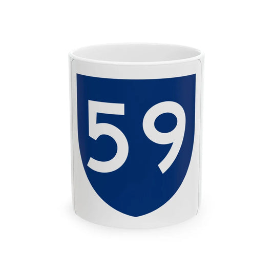 PR primary 59 (Puerto Rico) (Road Sign) White Coffee Mug 11oz - Go Mug Yourself
