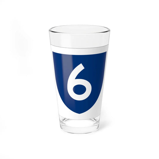 PR primary 6 (Puerto Rico) (Road Sign) Pint Glass 16oz 16oz - Go Mug Yourself