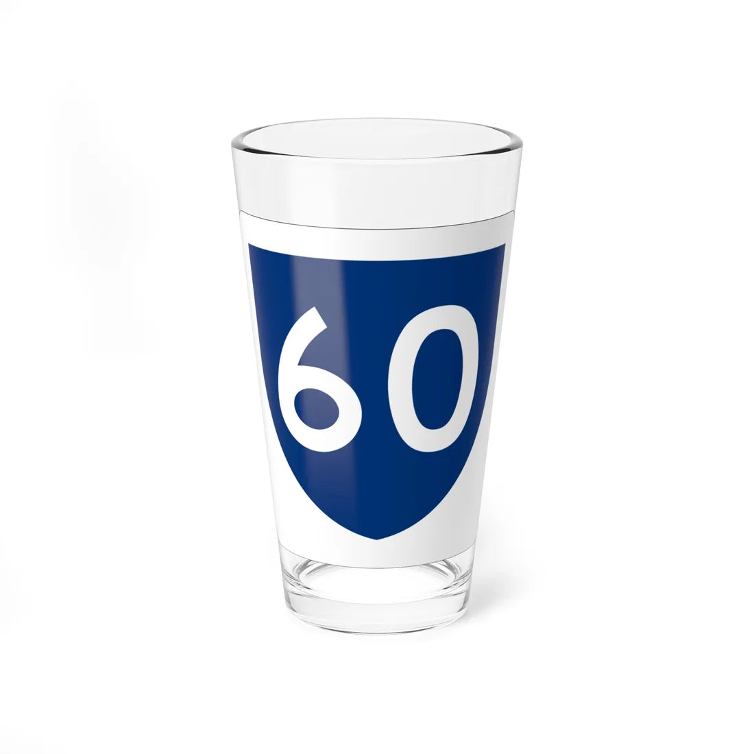 PR primary 60 (Puerto Rico) (Road Sign) Pint Glass 16oz 16oz - Go Mug Yourself