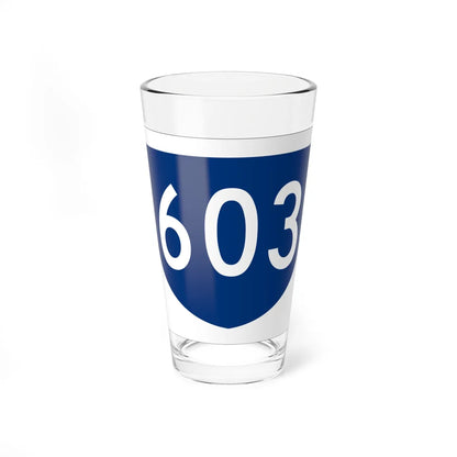 PR primary 603 (Puerto Rico) (Road Sign) Pint Glass 16oz 16oz - Go Mug Yourself