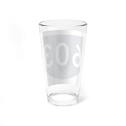 PR primary 603 (Puerto Rico) (Road Sign) Pint Glass 16oz - Go Mug Yourself