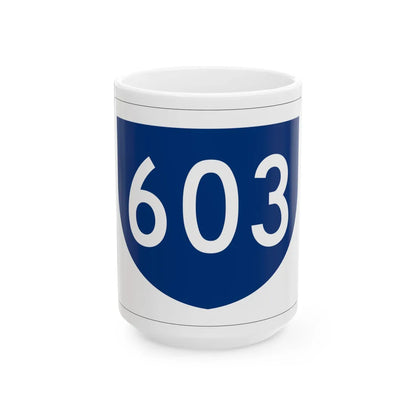 PR primary 603 (Puerto Rico) (Road Sign) White Coffee Mug 15oz - Go Mug Yourself