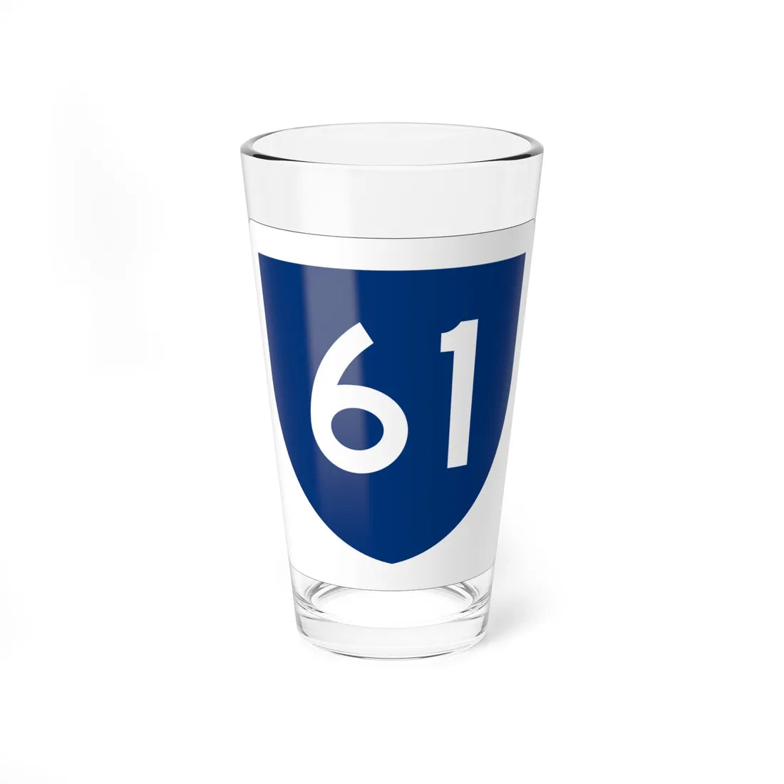 PR primary 61 (Puerto Rico) (Road Sign) Pint Glass 16oz 16oz - Go Mug Yourself