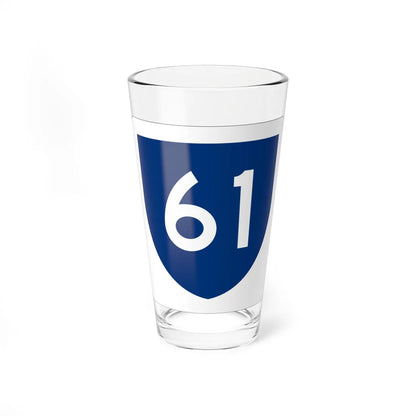 PR primary 61 (Puerto Rico) (Road Sign) Pint Glass 16oz 16oz - Go Mug Yourself