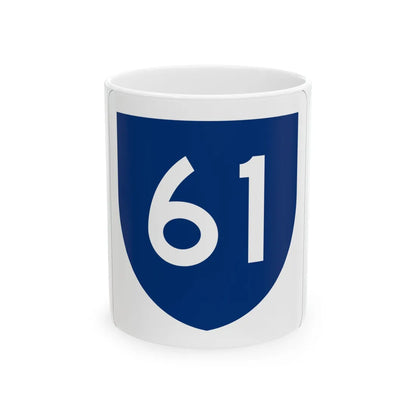 PR primary 61 (Puerto Rico) (Road Sign) White Coffee Mug 11oz - Go Mug Yourself