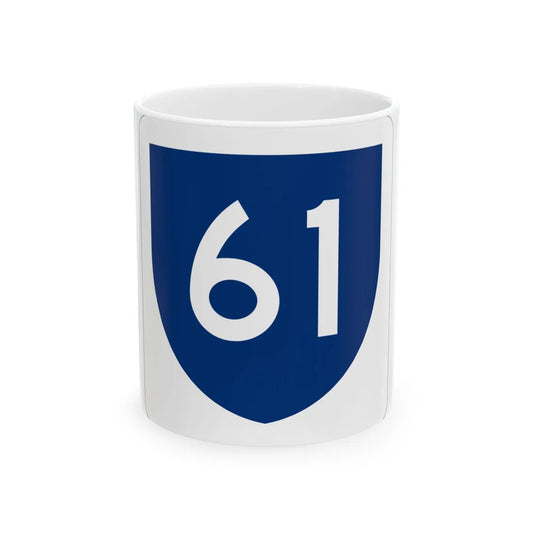 PR primary 61 (Puerto Rico) (Road Sign) White Coffee Mug 11oz - Go Mug Yourself