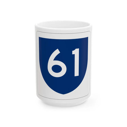 PR primary 61 (Puerto Rico) (Road Sign) White Coffee Mug 15oz - Go Mug Yourself