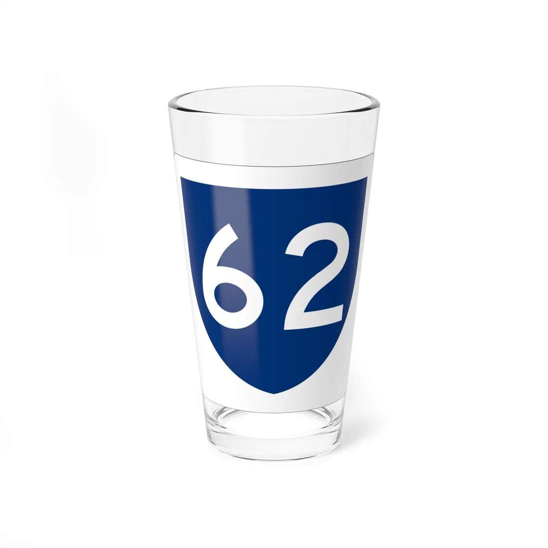 PR primary 62 (Puerto Rico) (Road Sign) Pint Glass 16oz 16oz - Go Mug Yourself