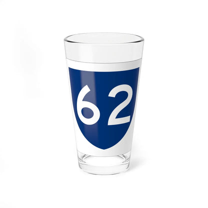 PR primary 62 (Puerto Rico) (Road Sign) Pint Glass 16oz 16oz - Go Mug Yourself