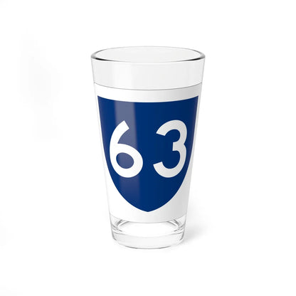 PR primary 63 (Puerto Rico) (Road Sign) Pint Glass 16oz 16oz - Go Mug Yourself