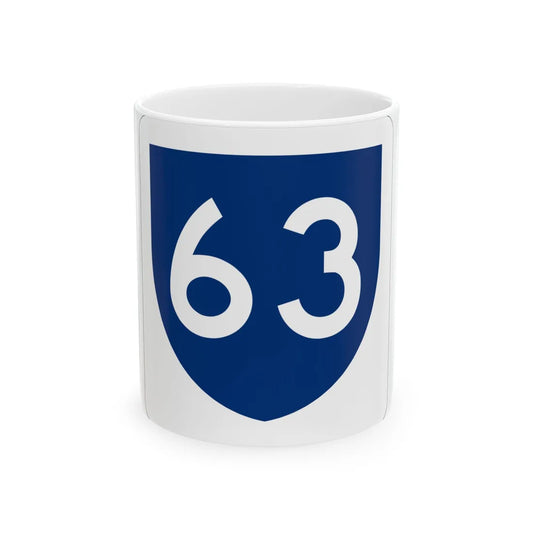 PR primary 63 (Puerto Rico) (Road Sign) White Coffee Mug 11oz - Go Mug Yourself