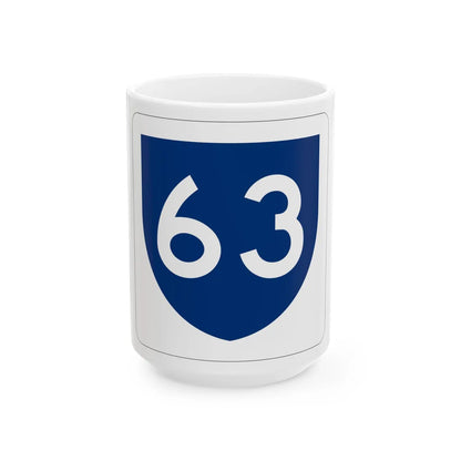 PR primary 63 (Puerto Rico) (Road Sign) White Coffee Mug 15oz - Go Mug Yourself