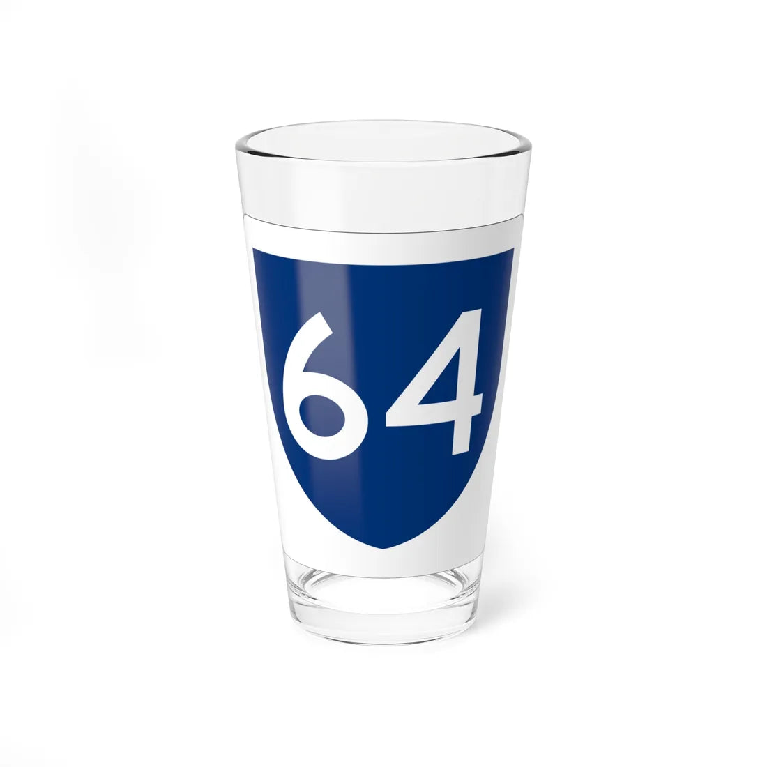 PR primary 64 (Puerto Rico) (Road Sign) Pint Glass 16oz 16oz - Go Mug Yourself