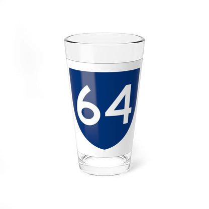 PR primary 64 (Puerto Rico) (Road Sign) Pint Glass 16oz 16oz - Go Mug Yourself