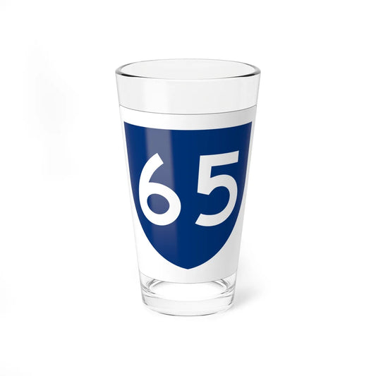 PR primary 65 (Puerto Rico) (Road Sign) Pint Glass 16oz 16oz - Go Mug Yourself