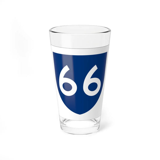 PR primary 66 (Puerto Rico) (Road Sign) Pint Glass 16oz 16oz - Go Mug Yourself