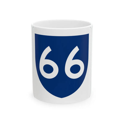 PR primary 66 (Puerto Rico) (Road Sign) White Coffee Mug 11oz - Go Mug Yourself