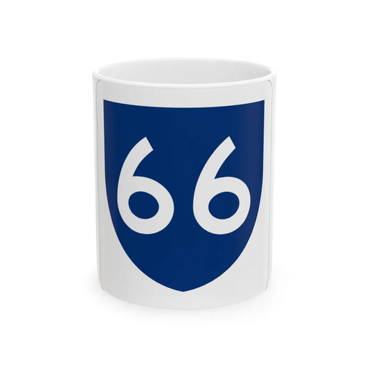 PR primary 66 (Puerto Rico) (Road Sign) White Coffee Mug 11oz - Go Mug Yourself