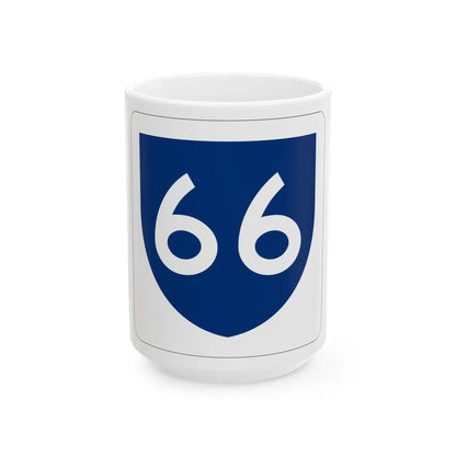 PR primary 66 (Puerto Rico) (Road Sign) White Coffee Mug 15oz - Go Mug Yourself