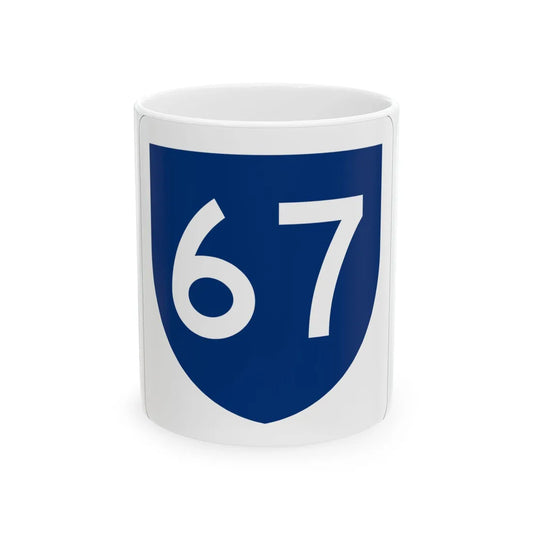 PR primary 67 (Puerto Rico) (Road Sign) White Coffee Mug 11oz - Go Mug Yourself