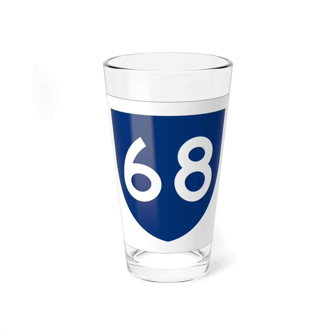 PR primary 68 (Puerto Rico) (Road Sign) Pint Glass 16oz 16oz - Go Mug Yourself