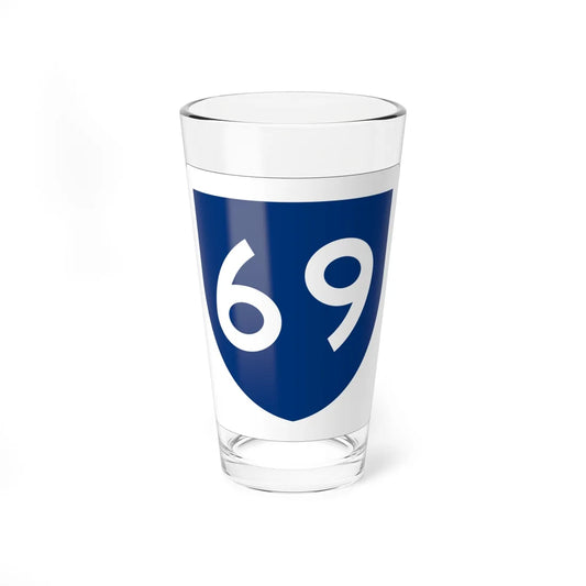 PR primary 69 (Puerto Rico) (Road Sign) Pint Glass 16oz 16oz - Go Mug Yourself