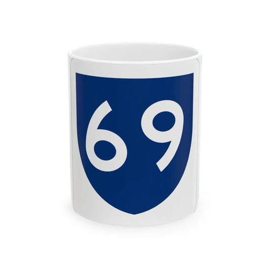 PR primary 69 (Puerto Rico) (Road Sign) White Coffee Mug 11oz - Go Mug Yourself