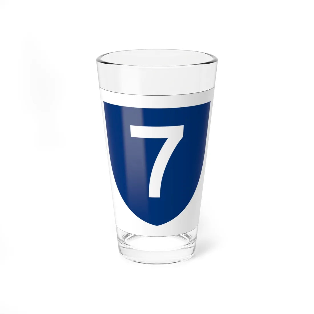 PR primary 7 (Puerto Rico) (Road Sign) Pint Glass 16oz 16oz - Go Mug Yourself