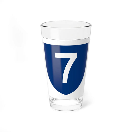 PR primary 7 (Puerto Rico) (Road Sign) Pint Glass 16oz 16oz - Go Mug Yourself