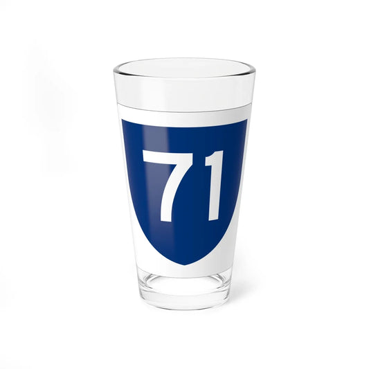 PR primary 71 (Puerto Rico) (Road Sign) Pint Glass 16oz 16oz - Go Mug Yourself