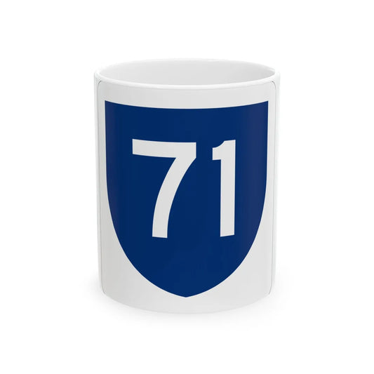 PR primary 71 (Puerto Rico) (Road Sign) White Coffee Mug 11oz - Go Mug Yourself