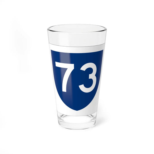 PR primary 73 (Puerto Rico) (Road Sign) Pint Glass 16oz 16oz - Go Mug Yourself