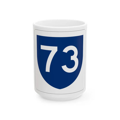 PR primary 73 (Puerto Rico) (Road Sign) White Coffee Mug 15oz - Go Mug Yourself