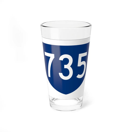 PR primary 735 (Puerto Rico) (Road Sign) Pint Glass 16oz 16oz - Go Mug Yourself