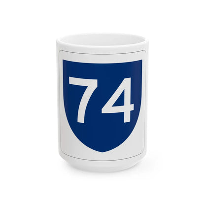 PR primary 74 (Puerto Rico) (Road Sign) White Coffee Mug 15oz - Go Mug Yourself