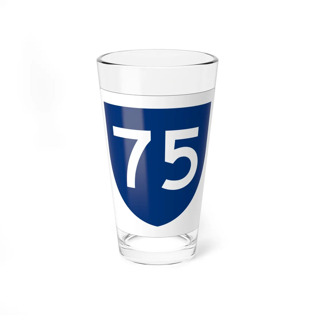 PR primary 75 (Puerto Rico) (Road Sign) Pint Glass 16oz - Go Mug Yourself