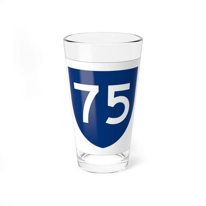 PR primary 75 (Puerto Rico) (Road Sign) Pint Glass 16oz - Go Mug Yourself