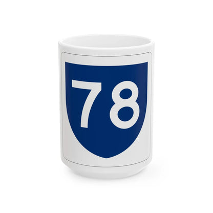 PR primary 78 (Puerto Rico) (Road Sign) White Coffee Mug 15oz - Go Mug Yourself