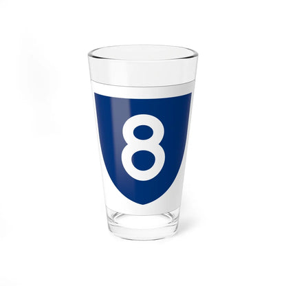 PR primary 8 (Puerto Rico) (Road Sign) Pint Glass 16oz 16oz - Go Mug Yourself