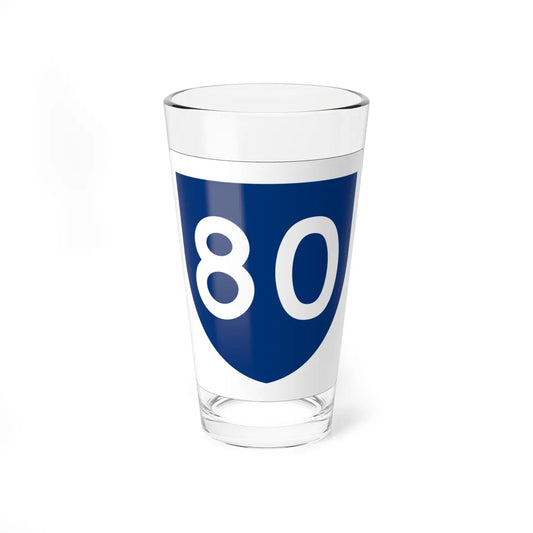 PR primary 80 (Puerto Rico) (Road Sign) Pint Glass 16oz 16oz - Go Mug Yourself