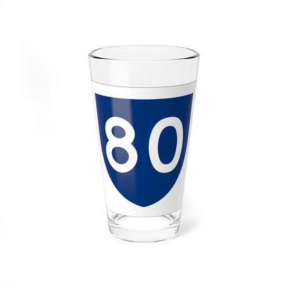 PR primary 80 (Puerto Rico) (Road Sign) Pint Glass 16oz - Go Mug Yourself
