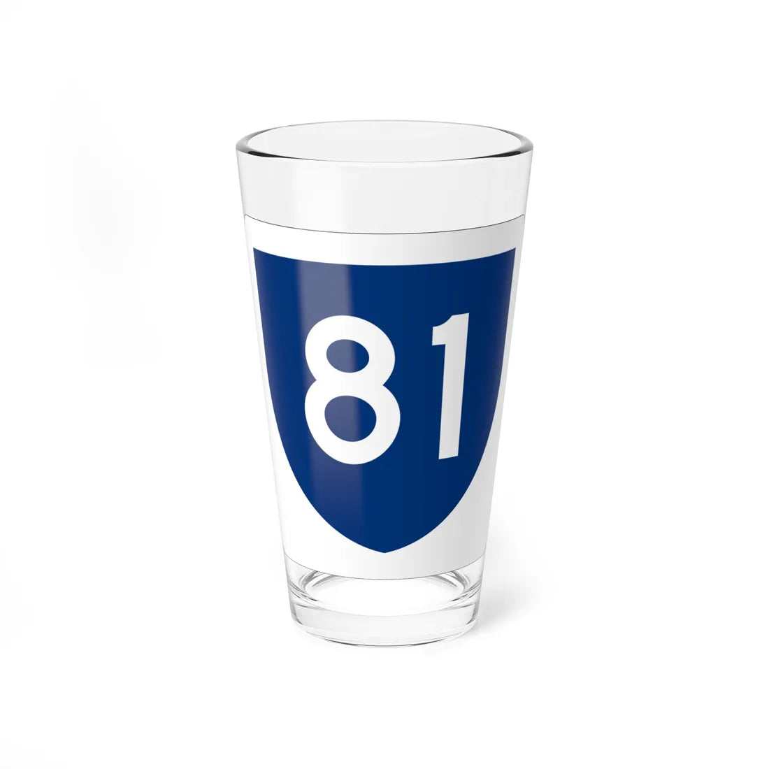 PR primary 81 (Puerto Rico) (Road Sign) Pint Glass 16oz - Go Mug Yourself