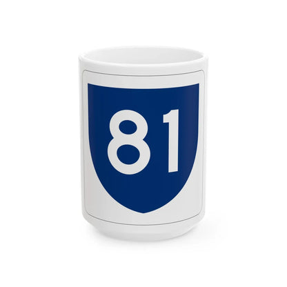 PR primary 81 (Puerto Rico) (Road Sign) White Coffee Mug 15oz - Go Mug Yourself