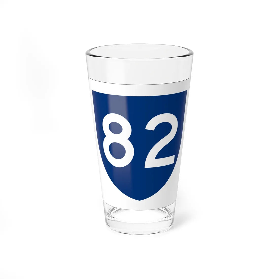 PR primary 82 (Puerto Rico) (Road Sign) Pint Glass 16oz 16oz - Go Mug Yourself
