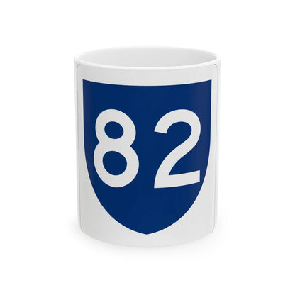 PR primary 82 (Puerto Rico) (Road Sign) White Coffee Mug 11oz - Go Mug Yourself