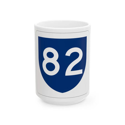 PR primary 82 (Puerto Rico) (Road Sign) White Coffee Mug 15oz - Go Mug Yourself