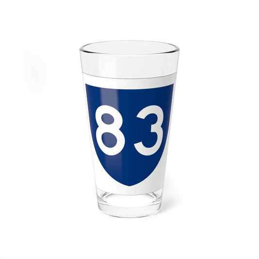 PR primary 83 (Puerto Rico) (Road Sign) Pint Glass 16oz 16oz - Go Mug Yourself