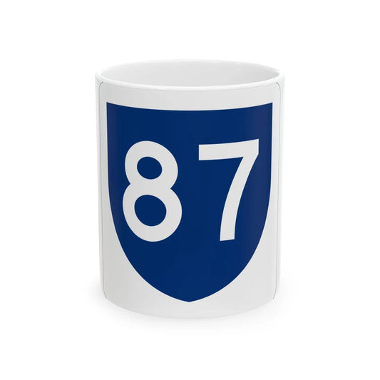 PR primary 87 (Puerto Rico) (Road Sign) White Coffee Mug 11oz - Go Mug Yourself