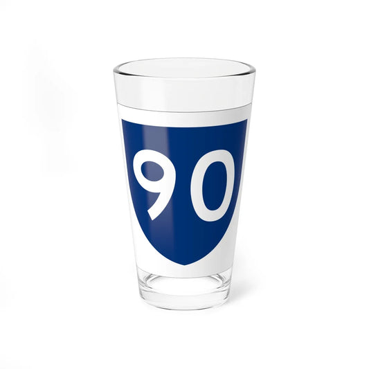 PR primary 90 (Puerto Rico) (Road Sign) Pint Glass 16oz 16oz - Go Mug Yourself